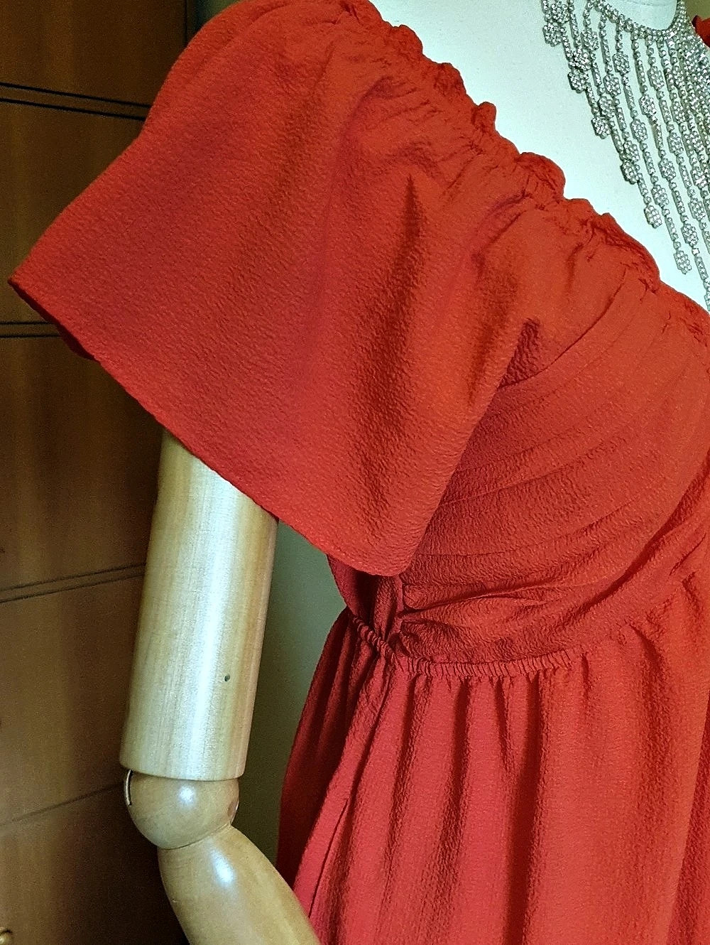 Red Ruffle Maxi Dress NWT - Picture 6 of 8